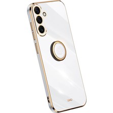 Seashell Digital Samsung Galaxy A54 Için Xinli 5g Damla Geçirmez Koruyucu Telefon Kapağı Elektrokaplama Ince Cep Telefon Kılıf Kickstand-White (Yurt Dışından)