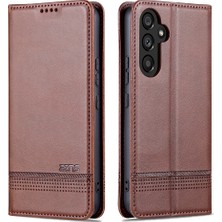 Seashell Digital Samsung Galaxy A34 Için 5g Anti-Drop Cowhide Doku Telefon Kılıfı Stand Standı Pu Deri Deri Manyetik Otomatik Absorbed Koruyucu Folio Flip Telefon Kapak Kavurosu (Yurt Dışından)