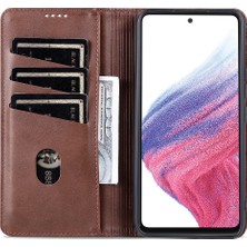 Seashell Digital Samsung Galaxy A34 Için 5g Anti-Drop Cowhide Doku Telefon Kılıfı Stand Standı Pu Deri Deri Manyetik Otomatik Absorbed Koruyucu Folio Flip Telefon Kapak Kavurosu (Yurt Dışından)