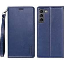 Seashell Digital Hanman Minuo Serisi Samsung Galaxy S23+ Pu Deri Telefon Cüzdan Kılıfı Koruyucu Telefon Stand Kapak Mavisi (Yurt Dışından)