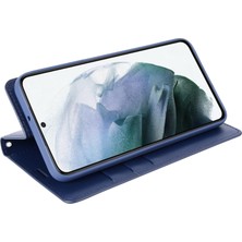 Seashell Digital Hanman Minuo Serisi Samsung Galaxy S23+ Pu Deri Telefon Cüzdan Kılıfı Koruyucu Telefon Stand Kapak Mavisi (Yurt Dışından)