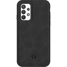 Seashell Digital Samsung Galaxy A32 5G/M32 5g Pu Deri+Pc+Tpu Arka Kapak Damla Geçirmez Telefon Kasası-Siyah (Yurt Dışından)