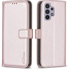 Seashell Digital Samsung Galaxy A32 4g (Ab Versiyonu) Stand Cüzdan Cep Telefonu Kapak Çizgi Altın (Yurt Dışından)