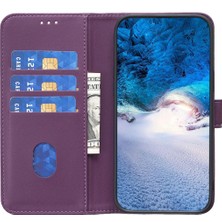 Seashell Digital Samsung Galaxy S21+ 5g Pu Deri Telefon Kapağı Cüzdan Standı Manyetik Kapatma Telefon Case-Dark Mor (Yurt Dışından)