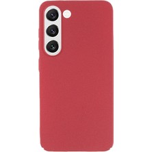 Seashell Digital Samsung Galaxy S22 Cep Telefonu Kılıfı Şok Geçirmez Mat Doku Anti-Slatch Sert Pc Telefon Kapak Kırmızısı (Yurt Dışından)
