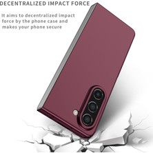 Seashell Digital Samsung Galaxy Z For Fold5 5g Sabit Pc Anti-Damla Kapağı Katlanır Telefon Koruyucu Case-Wine Kırmızı (Yurt Dışından)