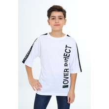Angelos Girls Erkek Çocuk Kol Şerit Garnili T-Shirt 9-14 Yaş LX7063