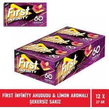 First Infinity 60 Dakika Ahududu & Limon Aromalı Şekersiz Sakız - 12 Adet