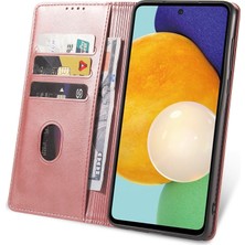 Seashell Digital Samsung Galaxy A23 5g (Global Versiyon), Manyetik Kapanış Deri Anti-Drop Anti Tele Kapağı Standı Cüzdan-Rose Gold Için Telefon Kılıfı (Yurt Dışından)