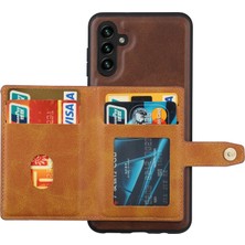 Seashell Digital Samsung Galaxy A34 5g Çizgi Anti-Çizgi Buzağı Dokusu Telefon Kılıf Yuvaları Kickstand Pu Deri Kaplamalı Tpu Koruyucu Arka Kapak Yeşili (Yurt Dışından)