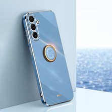 Seashell Digital Samsung Galaxy A54 Için Xinli 5g Damla Geçirmez Koruyucu Telefon Kapağı Elektrapılaşma Ince Cep Telefonu Kickstand-Blue (Yurt Dışından)