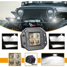 C9 Off Road Sis Lambası 4 Ledli Gömme Montaj 10-30 Volt