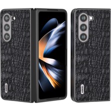 Seashell Digital Samsung Galaxy Z Fold5 5g Pc Pc Telefon Kılıfı Anti-Slip Orijinal Deri Kaplamalı Telefon Kapağı Black (Yurt Dışından)