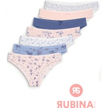 Rubina Secret ™ Kadın Pamuklu Külot 7'li Paket | Breathable Women's Panties From Cotton