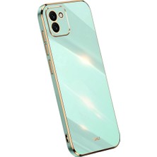 Seashell Digital Samsung Galaxy A03 (164.2 x 75.9 x 9.1mm) Için Xinli Telefon Kılıfı, Elektrokaplama Altın Kenar Tpu Koruyucu Arka Kapak- (Yurt Dışından)