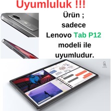 Coolacs Lenovo Tab P12 ile Uyumlu Köşe Dolgulu Nitro Anti Shock Tablet Kılıfı Kapak