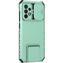 Seashell Digital Samsung Galaxy A52 4G/A52 5G/A52S 5g Pc+Tpu Kickstand Kapak Slayt Kamera Kapak Telefon Kılıf Baby Blue (Yurt Dışından)