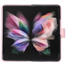 Seashell Digital Samsung Galaxy Z Fold5 5g Için Deri Çanta 5g Stand Cüzdan-Pembe ile Baskılı Telefon Kapağı (Yurt Dışından)