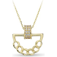 ÇGK KUYUMCULUK Taşlı Halka Altın Kolye CGKKKLY002