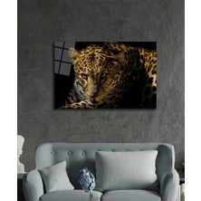 Leopar Hayvan Cam Tablo, Leopard  110X70-MIYREM