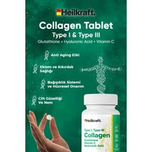 Heilkraft Tıp 1 ve 3 Kolajen, Glutatyon, Hyaluronic Acid ve C Vitamini Içeren Complex Tablet