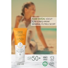 INCIA %100 Doğal Vücut Güneş Kremi Leke Karşıtı Mineral Filtreli Yüksek Koruma SPF50 UVA UVB 150 ml