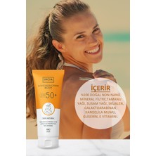 INCIA %100 Doğal Vücut Güneş Kremi Leke Karşıtı Mineral Filtreli Yüksek Koruma SPF50 UVA UVB 150 ml