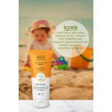 INCIA %100 Doğal Bebek Güneş Kremi Leke Karşıtı Mineral Filtreli Yüksek Koruma SPF50 UVA UVB 100 ml