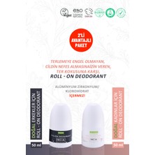 INCIA %100 Doğal Roll-on Kadın & Erkek Deodorant Lekesiz 50 ml 2'li Set