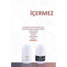 INCIA %100 Doğal Roll-on Kadın & Erkek Deodorant Lekesiz 50 ml 2'li Set