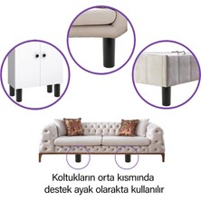 Glaswen Silindir Destek Ayağı 15 cm Siyah Gizli Ayak Mobilya Kanepe Baza Koltuk Dolap Sehpa Tv Ünitesi Ayağı