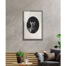 Miyrem Çerçeveli Atatürk Cam Tablo  36 x 23-Mıyrem