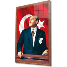Miyrem Atatürk Cam Tablo  36 x 23-Mıyrem