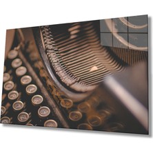 Miyrem Daktilo Cam Tablomiyremtypewriter  36 x 23-Mıyrem