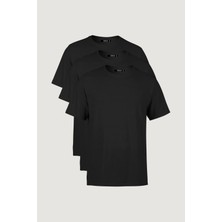 Mmetalic Erkek Çok Renkli T- Shirt Regular Fit Rahat Kesim Bisiklet Yaka 3'lü Basic Tişört Paketi