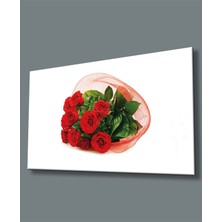 Miyrem Kırmızı Güller Cam Tablomıyrem36 x 23-Mıyrem