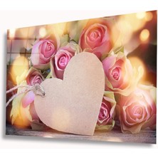 Miyrem Kalp Ve Güller Cam Tablomıyrem36 x 23-Mıyrem
