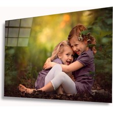 Miyrem Arkadaş Çocuklar Cam Tablo 36 x 23-Mıyrem