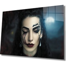 Kadınlar Cadılar Bayramı Makyajı Cam TABLOMIYREM36X23-MIYREM