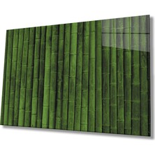 Yeşil Silindir  Bitki Cam Tablo 36X23-MIYREM