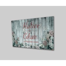 Düğün Nişan Tarih Cam TABLOMIYREM36X23-MIYREM