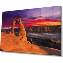 Gün Batımı Dağ Manzara Cam Tablomiyrem 36X23-MIYREM