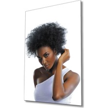 Kadın Portre Cam Duvar Sanatı Cam Tablomiyrem  36X23-MIYREM