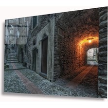 Tünel Sokak Cam Tablo Old Street  36X23-MIYREM