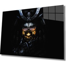 Kadınlar Siyah Japon Samurai Cam TABLOMIYREM36X23-MIYREM