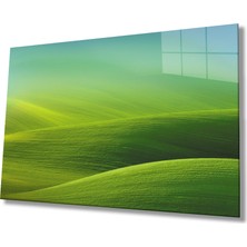 Mavi Yeşil Dalgalı Cam Tablomiyremblue Green Wavy  36X23-MIYREM