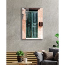 Ahşap Eski Kapı Görselli Cam Tablomiyrem 36X23-MIYREM
