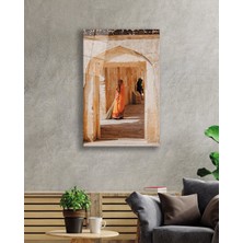 Taş Duvarlı Kemerli Kapı Cam TABLOMIYREM36X23-MIYREM
