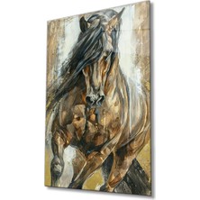 Kahverengi At  Cam Tablo, Brown Horse  36X23-MIYREM