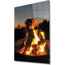 Ateş Cam Tablo Fire Painting 36X23-MIYREM